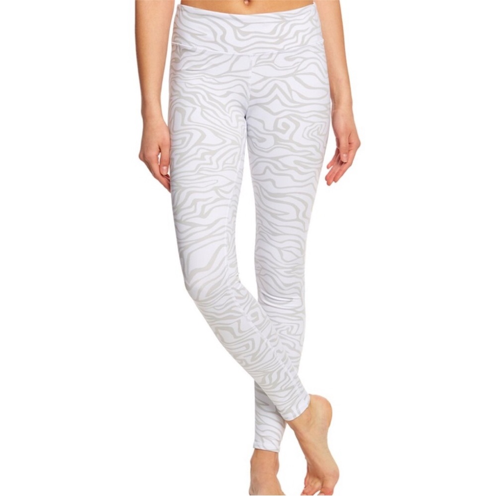 Alo Yoga Airbrush White Zebra Full Length Leggings XXS
